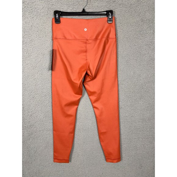 90 Degree By Reflex Women's High Waisted Tummy Control Leggings Orange Small NWT - Picture 3 of 7